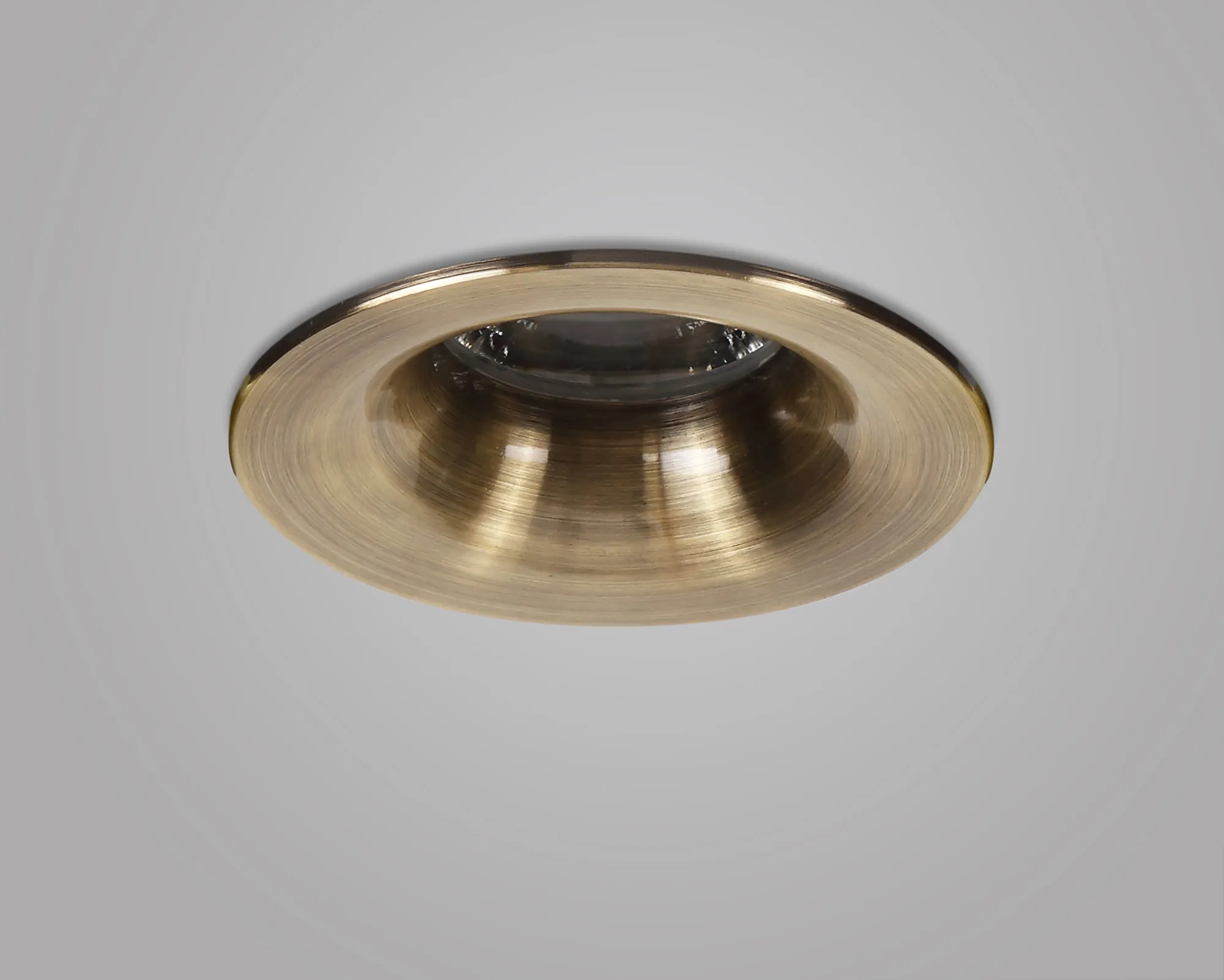 Bruve GU10 Recessed Round Antique Brass IP65 Downlighter, Cut-Out 68mm DX200404  Dlux Bruve IP65